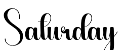 Saturday Font Image