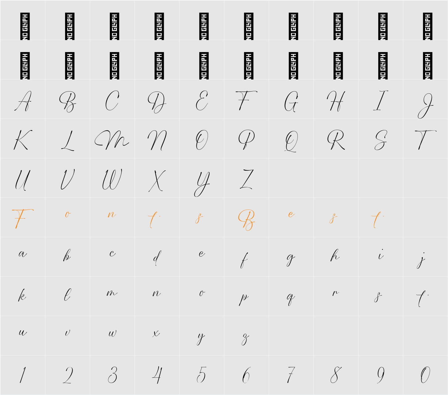 Mattock Character Map