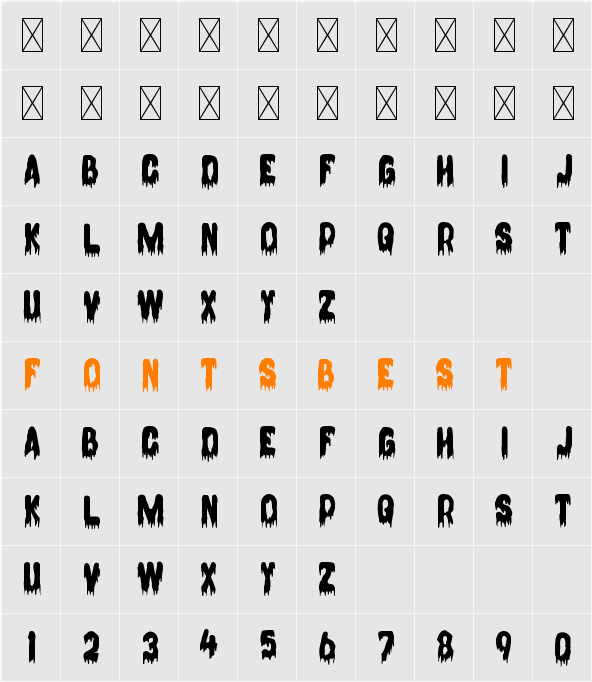 LETHER Character Map