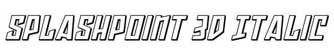 Splashpoint 3D Italic Font Image
