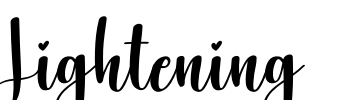 Lightening Font Image