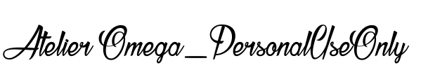Atelier Omega_PersonalUseOnly Font Image