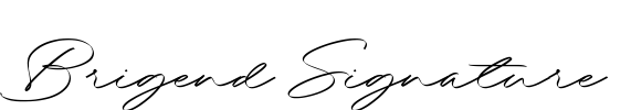 Brigend Signature Font Image
