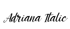 Adriana Italic Font Image
