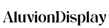 AluvionDisplay Font Image