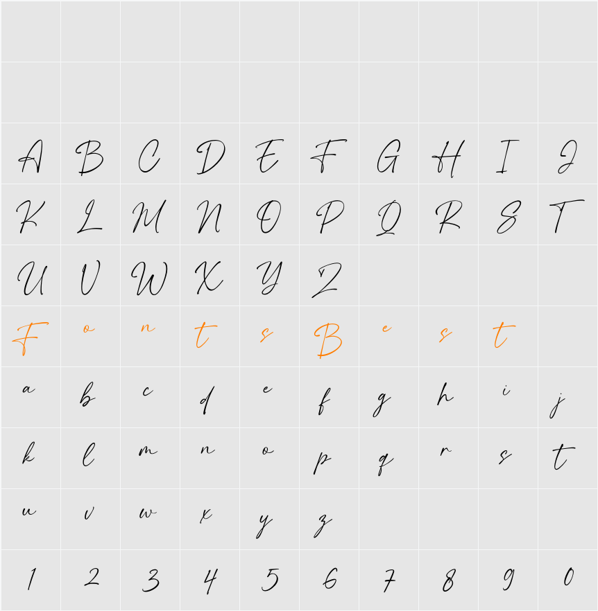 Hamiston Signature Character Map