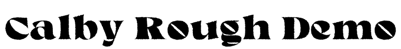 Calby Rough Demo Font Image