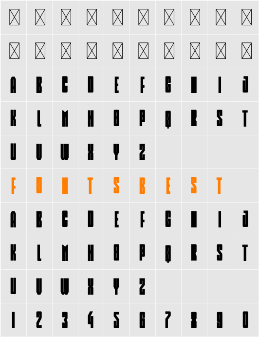 Bochum Personal Use Character Map