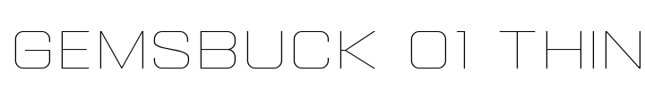 Gemsbuck 01 Thin Font Image