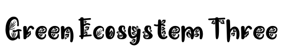 Green Ecosystem Three Font Image