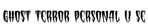 Ghost Terror Personal U se Font Image