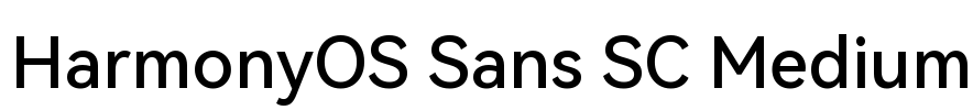 HarmonyOS Sans SC Medium Font Image