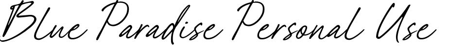 Blue Paradise Personal Use Font Image