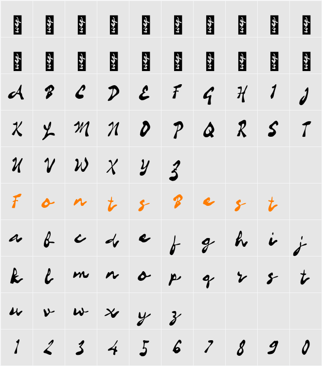 L Lembasty Character Map