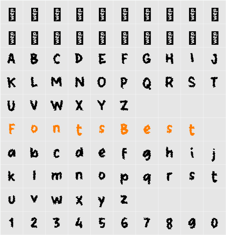 h Hroth Character Map