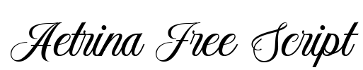Aetrina Free Script Font Image