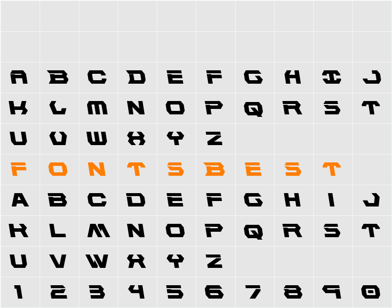 New Cyborg Semi-Leftalic Character Map
