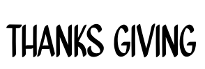 Thanks Giving Font Image