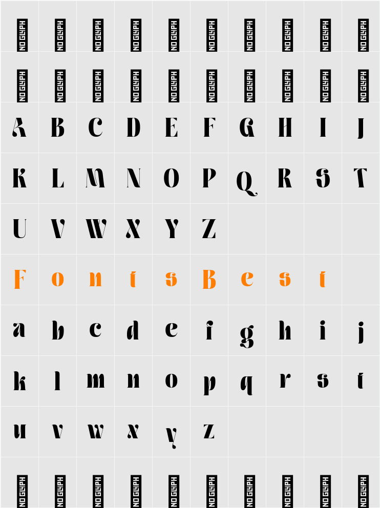 Moxtas Black Character Map