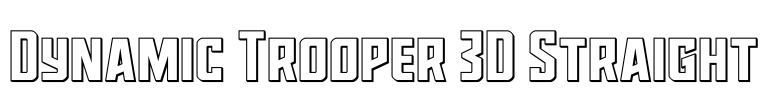 Dynamic Trooper 3D Straight Font Image