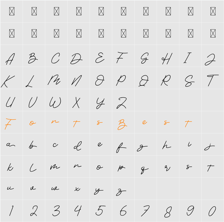Believe Me Character Map