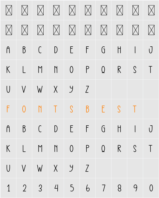 Hectogram Character Map
