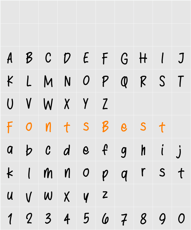 Duckname Character Map