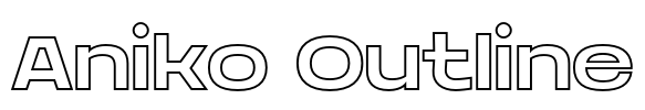 Aniko Outline Font Image