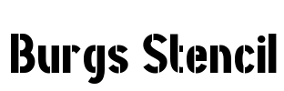 Burgs Stencil Font Image