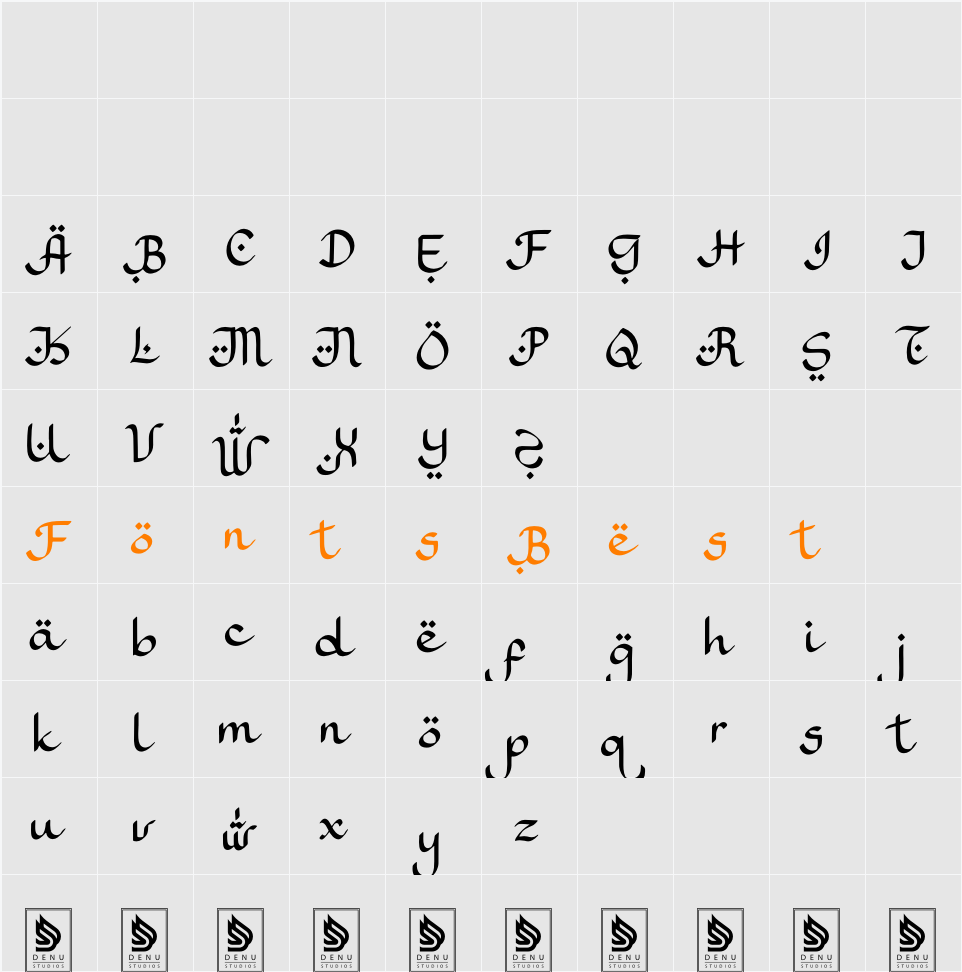 Kafillah Character Map