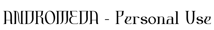 ANDROMEDA - Personal Use Font Image
