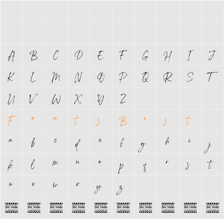 Against Perfection Script Perso Character Map