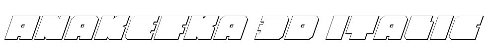 Anakefka 3D Italic