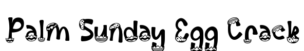 Palm Sunday Egg Crack Font Image