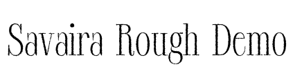 Savaira Rough Demo Font Image