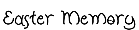 Easter Memory Font Image