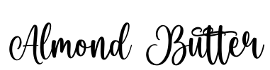Almond Butter Font Image