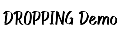 DROPPING Demo Font Image