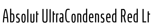 Absolut UltraCondensed Red Lt Font Image