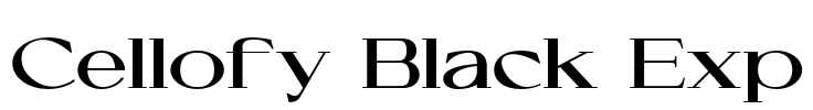 Cellofy Black Exp Font Image