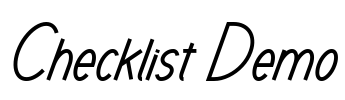 Checklist Demo Font Image