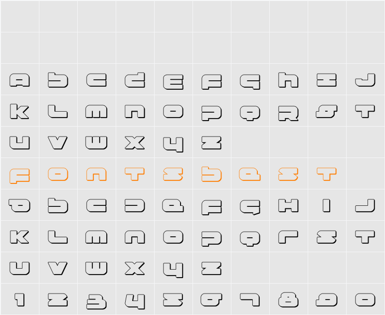 Delmoto 3D Character Map