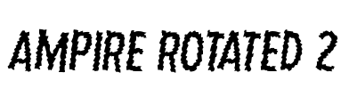 Ampire Rotated 2 Font Image