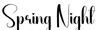 Spring Night Font Image