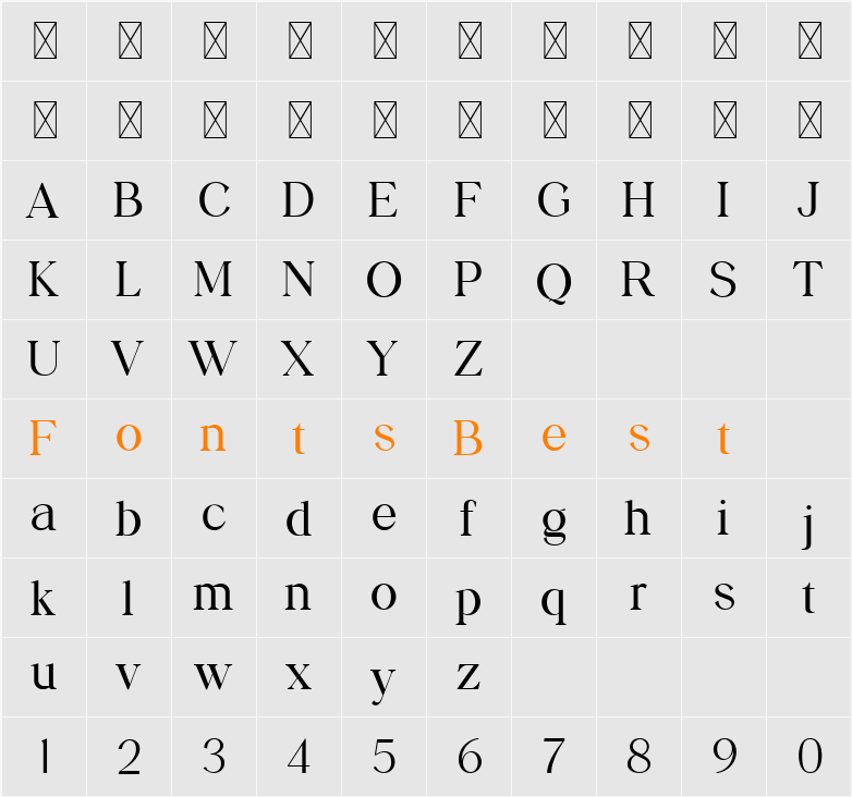 Sarcolenta Character Map