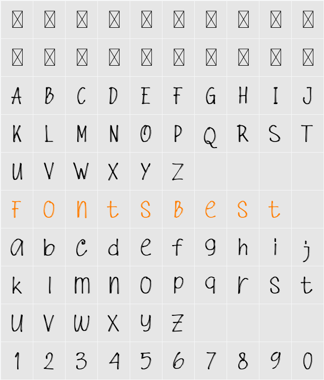 Agak Boxing Demo Character Map