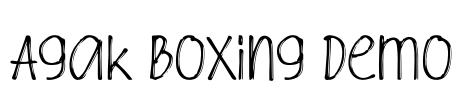 Agak Boxing Demo Font Image