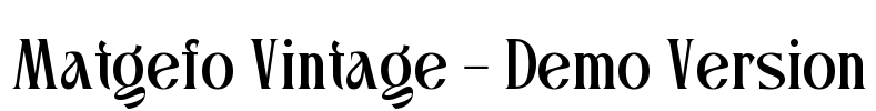 Matgefo Vintage - Demo Version Font Image