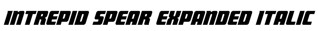Intrepid Spear Expanded Italic Font Image