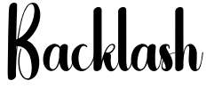 Backlash Font Image